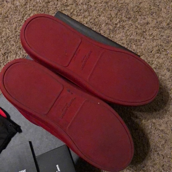 Authentic Lipstick Red Saint Laurent MENS Sneakers - Picture 5 of 7